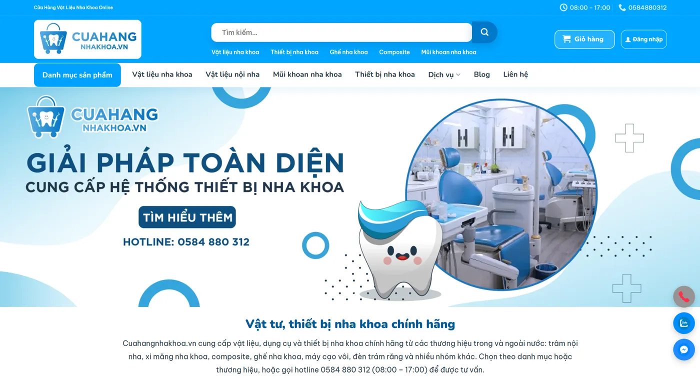 Dự án website Cửa Hàng Nha Khoa